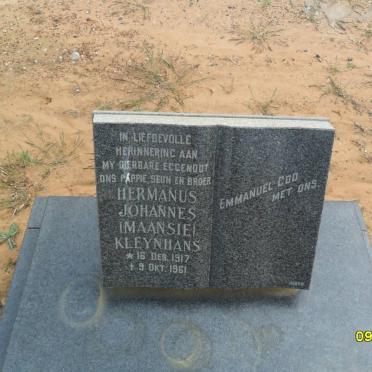 KLEYNHANS Hermanus Johannes 1917-1961