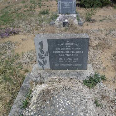 KLEYNHANS Emmerentia Fredrika 1880-1947