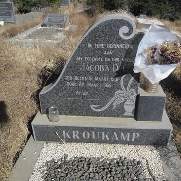 KROUKAMP Jacoba D.C. nee BOTHA 1931-1966