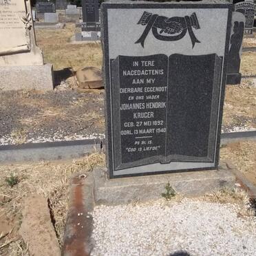 KRUGER Johannes Hendrik 1892-1940