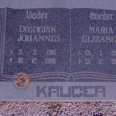 KRUGER Diederik Johannes 1910-1986 &amp; Maria Elizabeth 1907-1967