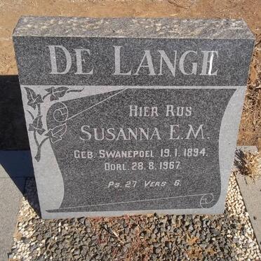 LANGE Susanna E.M., de nee SWANEPOEL 1894-1967