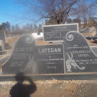 LATEGAN Stephanus Albertus 1891-1968 &amp; Angonessa Sophia KOSSATZ 1896-1974