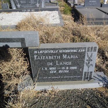 LANGE Christiaan Pieter, de 1892-1981 &amp; Elizabeth Maria BOTHA 1892-1986      