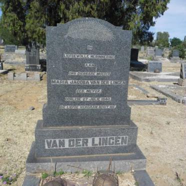 LINGEN Maria Jacoba, van der nee MEYER -1940
