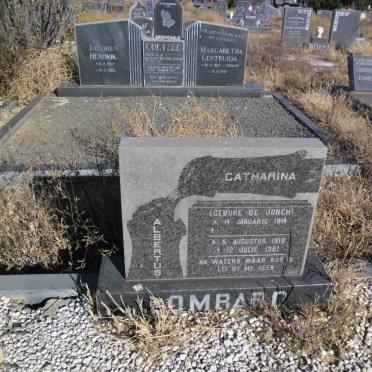 LOMBARD Albertus 1918-1981 &amp; Catharina DE JONGH 1914-