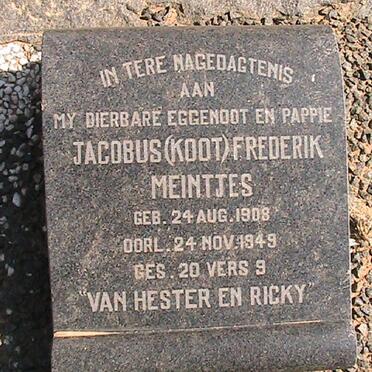 MEINTJES Jacobus Frederik 1908-1949