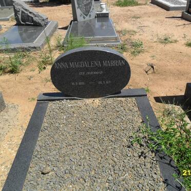 MARRAN Anna Magdalena nee GILDENHUYS 1896-1971