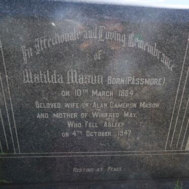 MASON Matilda nee PASSMORE 1884-1947