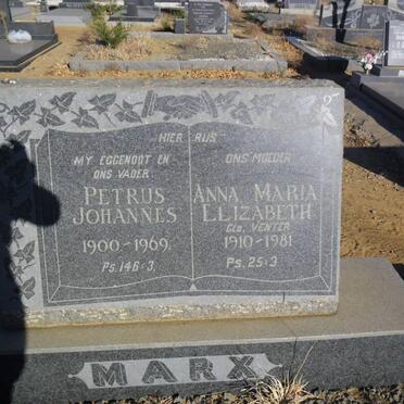 MARX Petrus Johannes 1900-1969 &amp; Anna Maria Elizabeth VENTER 1910-1981