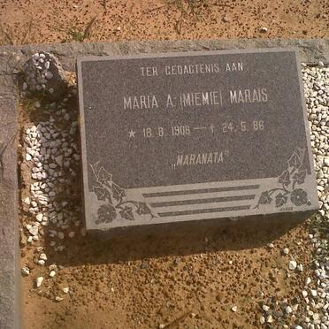 MARAIS Maria A. 1906-1986