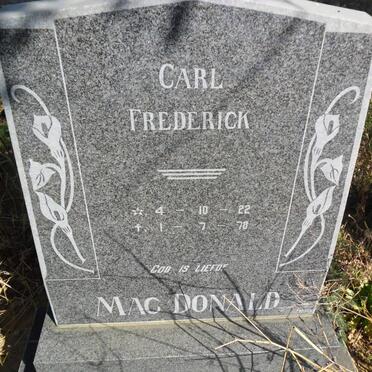 Mac DONALD Carl Frederick 1922-1978