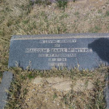 Mc INTYRE Malcolm Searle -1934