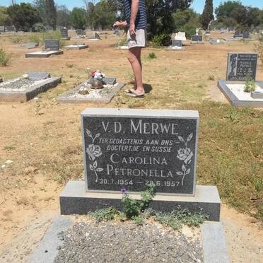MERWE Carolina Petronella, v.d. 1954-1957