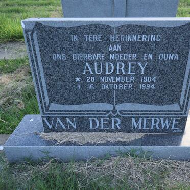 MERWE Audrey, van der 1904-1994