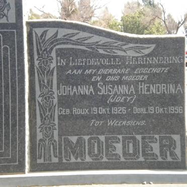 MEYER Johanna Susanna Hendrina nee ROUX 1926-1956