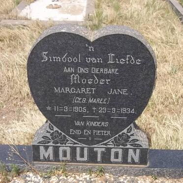MOUTON Margaret Jane nee MAREE 1905-1934