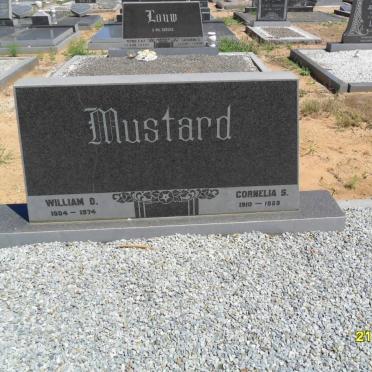 MUSTARD William D. 1904-1974 &amp; Cornelia S. 1918-1989