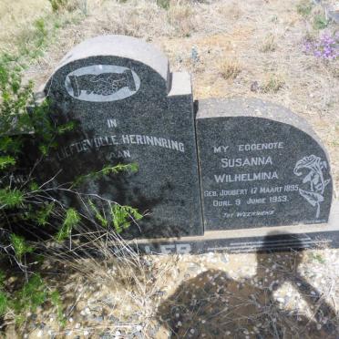 MULLER Susanna Wilhelmina JOUBERT 1895-1953