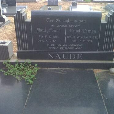 NAUDE Paul Frans 1894-1974 &amp; Ethel Louisa De MELKER 1897-1963