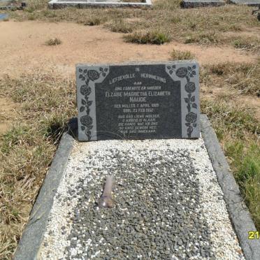 NAUDE Elzabie Magrietha Elizabeth nee MULLER 1889-1952