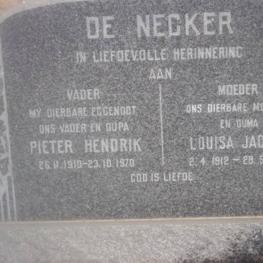 NECKER Pieter Hendrik, de 1910-1970 &amp; Louisa Jacoba 1912-1980