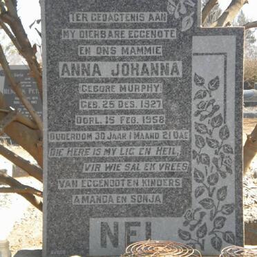 NEL Anna Johanna nee MURPHY 1927-1958