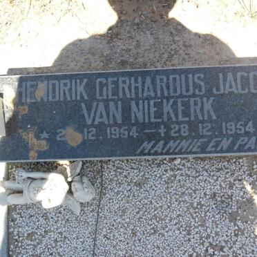 NIEKERK Hendrik Gerhardus Jacobus, van 1954-1954