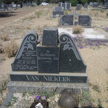 NIEKERK Hannes, van 1913-1956