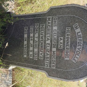 NIEUWENHUYS Magrieta Elizabeth -1935