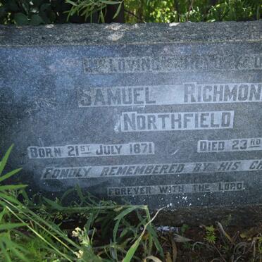 NORTHFIELD Samuel Richmond 1871-1951