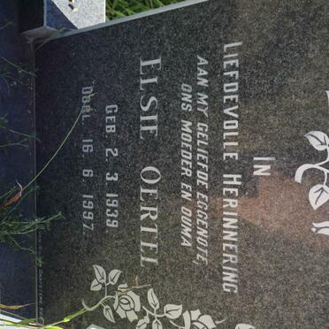 OERTEL Elsie 1939-1997