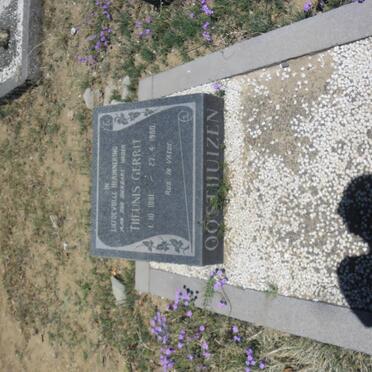 OOSTHUIZEN Theunis Gerrit 1881-1960