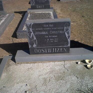 OOSTHUIZEN Johanna Christina nee HEYMANS 1913-1967