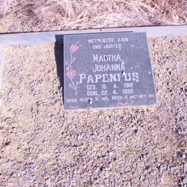 PAPENFUS Martha Johanna 1918-1992
