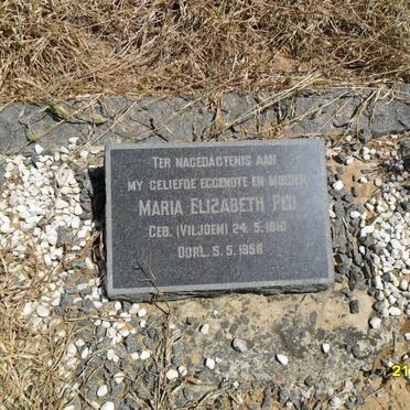 PEO Maria Elizabeth nee VILJOEN 1910-1956
