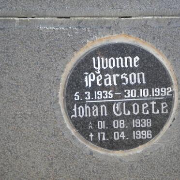 PEARSON Yvonne 1935-1992 :: CLOETE Johan 1938-1996
