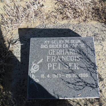 PELSER Gerhard Francois 1953-1986