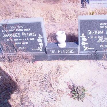 PLESSIS Johannes Petrus, du 1938-1985 &amp; Geziena Cornelia MIENIE 1946-
