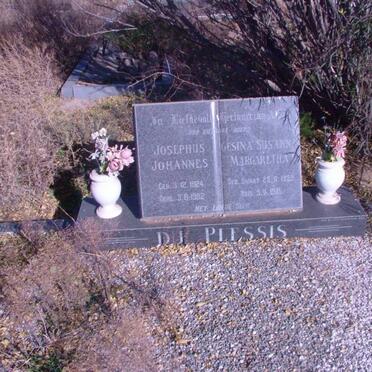 PLESSIS Josephus Johannes, du 1924-1992 &amp; Gesina Susanna Margaretha SWART 1929-19?1
