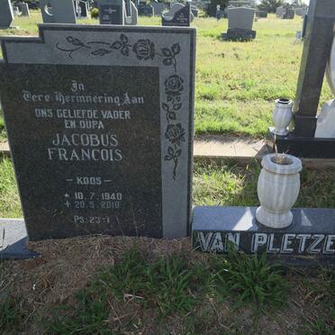 PLETZEN Jacobus Francois, van 1940-2016 &amp; Cornelia Hendrina Aletta VENTER 1645-1993