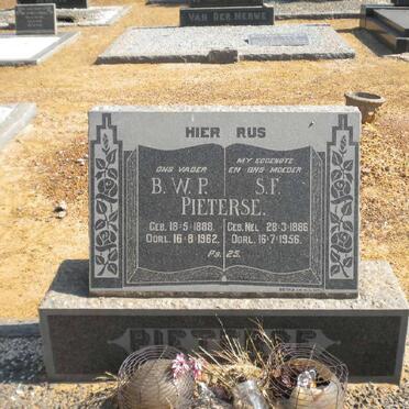 PIETERSE B.W.P. 1888-1962 &amp; S.F. NEL 1886-1956