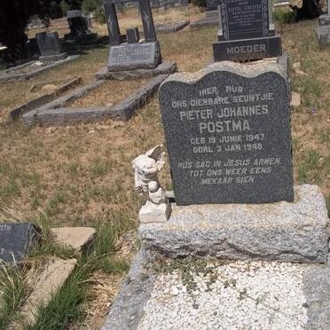 POSTMA Pieter Johannes 1947-1948