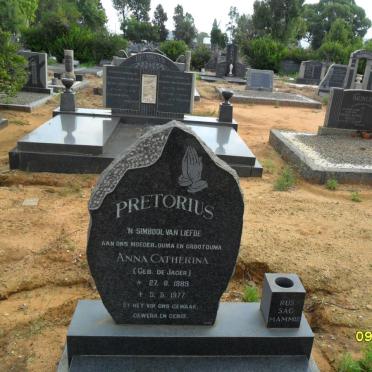 PRETORIUS Anna Catherina nee De JAGER 1889-1977