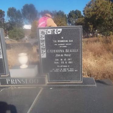 PRINSLOO Catharina Beatrix nee DU PREEZ 1917-1987