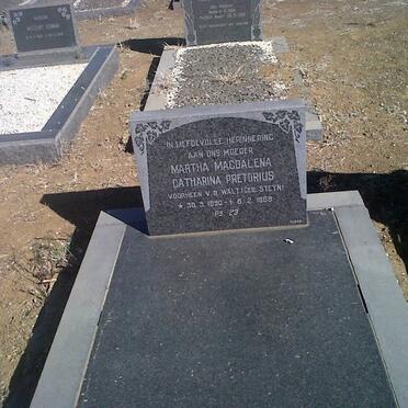 PRETORIUS Martha Magdalena Catharina formerly V.D. WALT nee STEYN 1890-1968