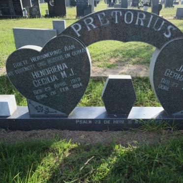 PRETORIUS Jacobus Gerhardus J. 1913- &amp; Hendriena Cecilia M.J. 1919-1994