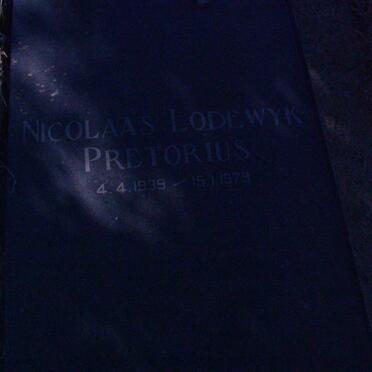 PRETORIUS Nicolaas Lodewyk 1939-1979