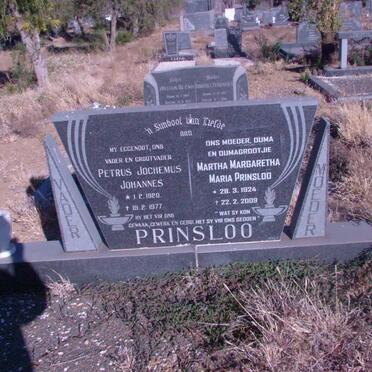 PRINSLOO Petrus Jochemus Johannes 1920-1977 &amp; Martha Margaretha Maria 1924-2009