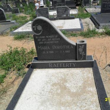 RAFFERTY Maria Dorothea 1910-1982